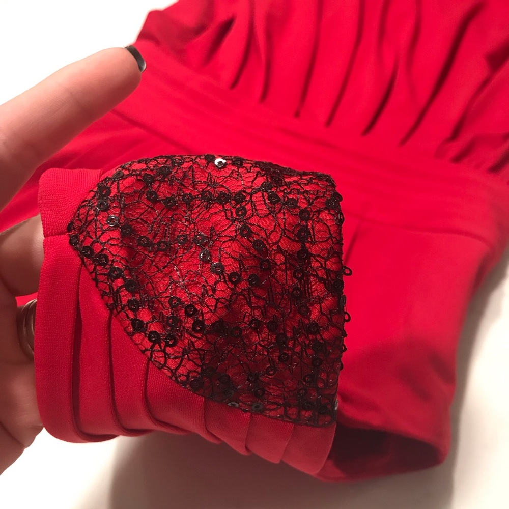 Max and Cleo Crimson Red Dress - Picture 4 of 8